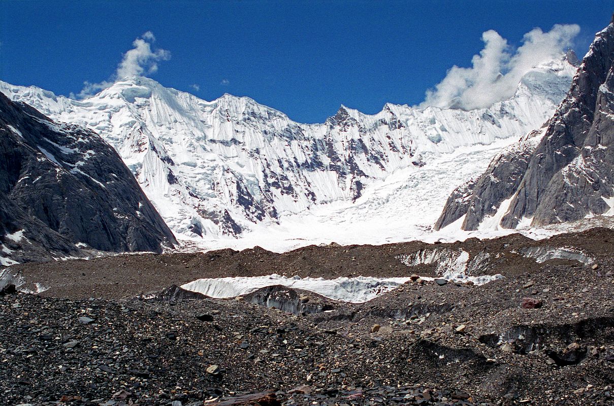 31 Biarchedi Glacier Up To Ghandogoro Ri From Baltoro Glacier Between Goro II and Concordia